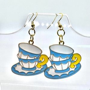 Tea Cup Earrings - Alice In Wonderland - Disney Inspired - English Earrings